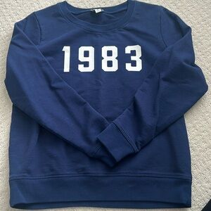 J Crew graphic 1983 sweatshirt NWOT